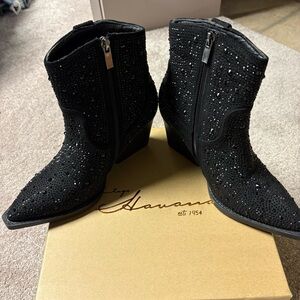Vintage Havana sparkle western booties